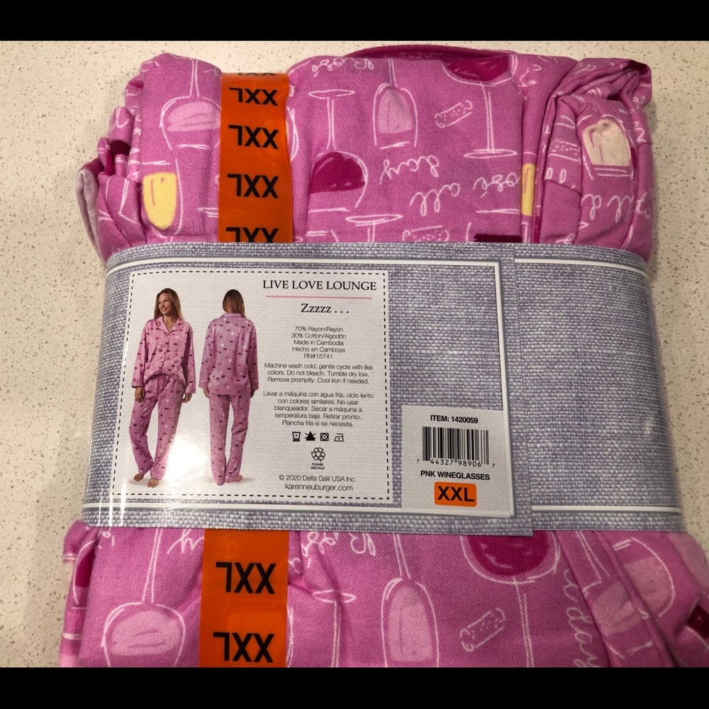 Live, Love, Lounge Flannel Pajama Set - Picture 6 of 6